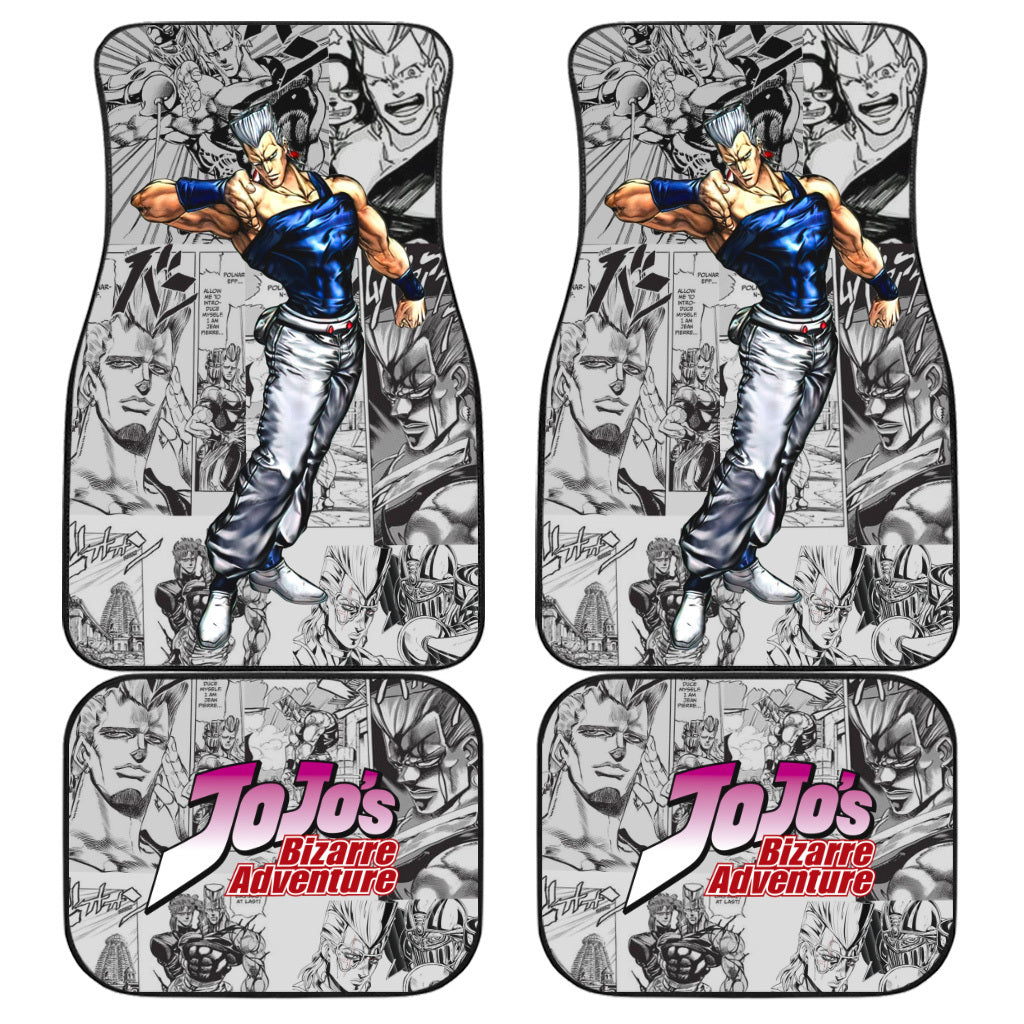 Jojo’s Bizarre Adventure Car Floor Mats, Jean Pierre Polnareff Car Floor Mats, Anime Car Accessories
