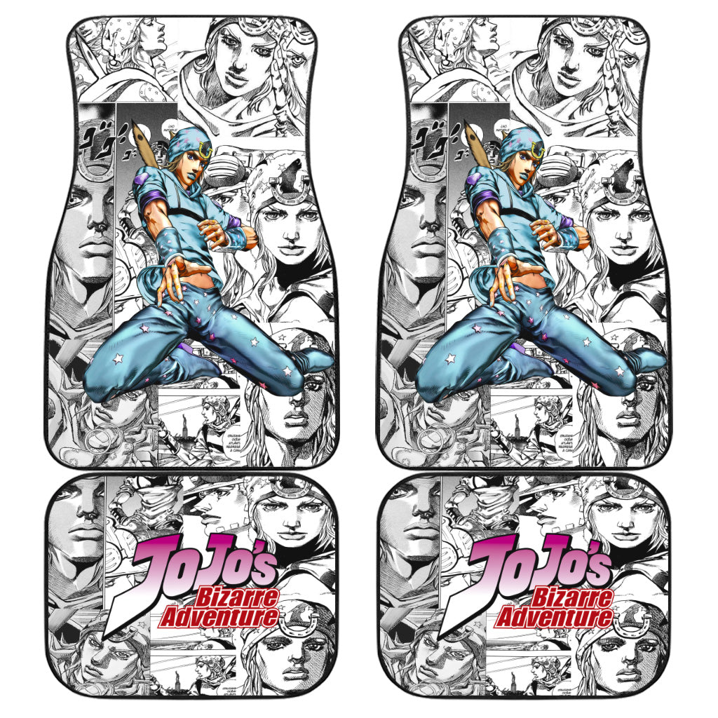 Jojo’s Bizarre Adventure Car Floor Mats, Johnny Joestar Car Floor Mats, Anime Car Accessories
