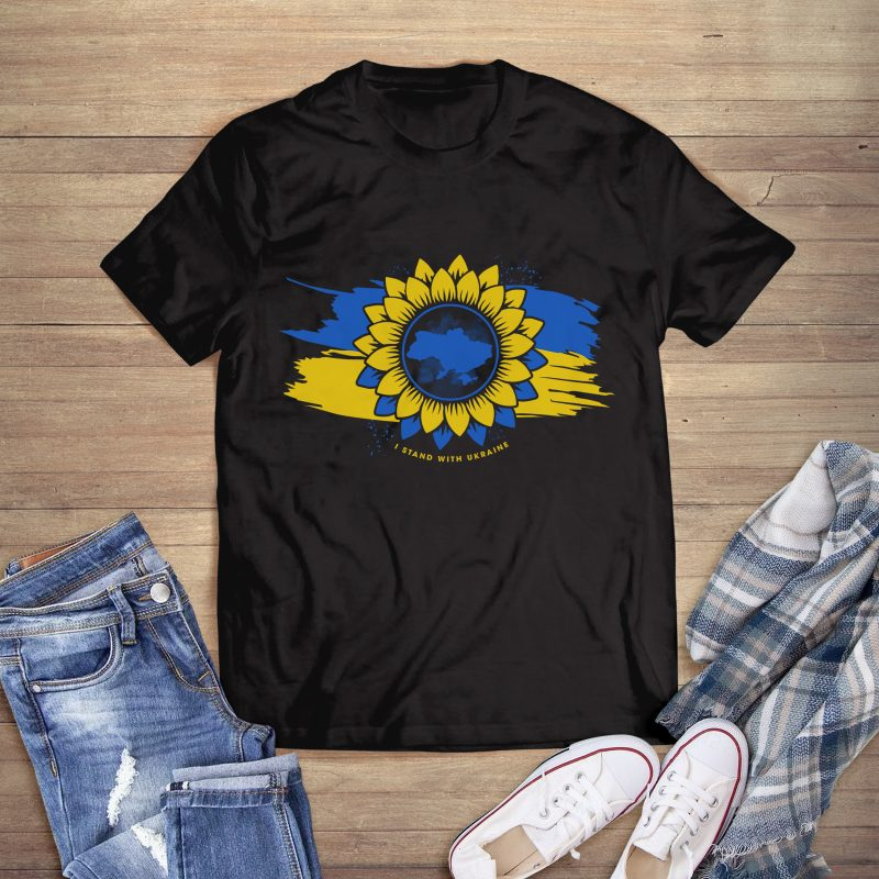 Ukraine Flag Sunflower, I Stand with Ukraine, Sunflower Support Ukraine Shirt
