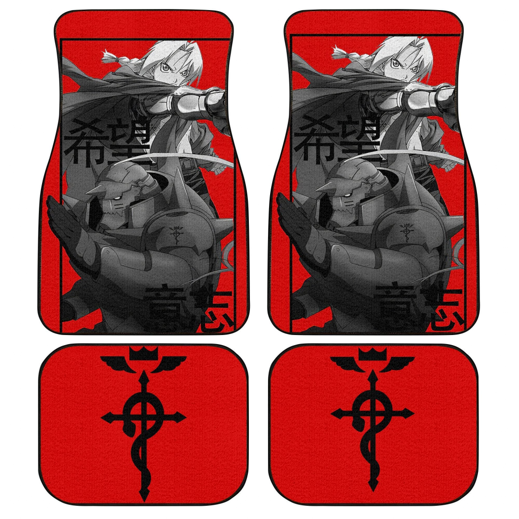 Fullmetal Alchemist Car Floor Mats, Elric Brothers Car Floor Mats, Anime Car Accessories
