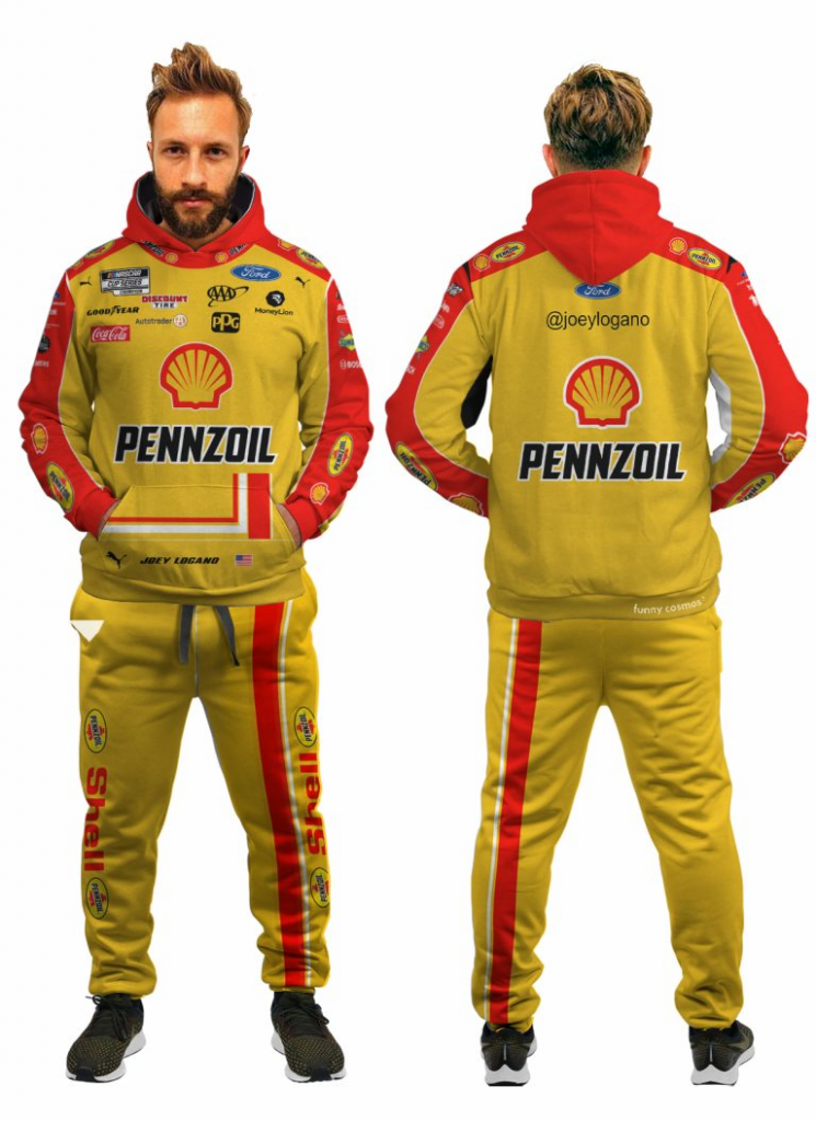 Joey Logano Nascar 2022 Shirt Hoodie Racing Uniform Clothes Sweatshirt Zip Hoodie Sweatpant
